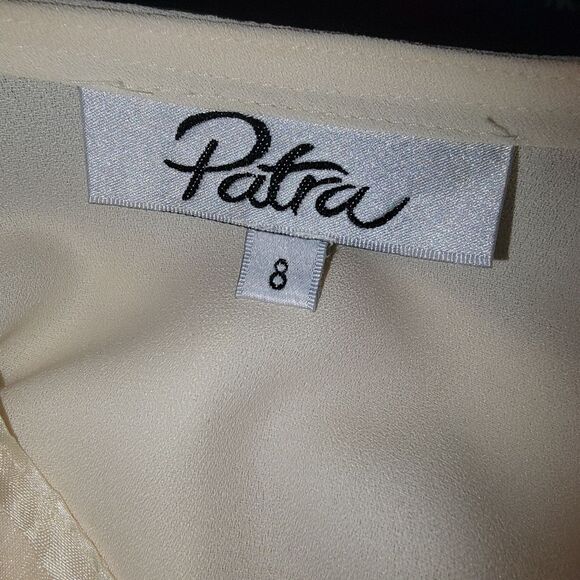 Patra Vintage 80s Cream Beaded Rosette Jacket Size 8 - Picture 7 of 7